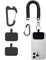 Irikdescia 2 Stück Handy-Tether-Laschen, Handy-Tether-Lanyard, Anti-Diebstahl-Handyband mit Karabiner, Sicherer Halt für Smartphone, für die Meisten Handys, Outdoor (Schwarz)