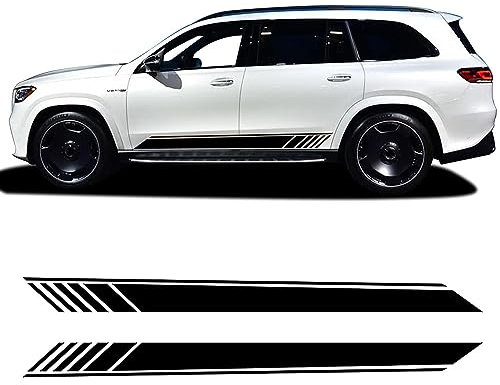 Karosserie Kofferraum Dekoration Aufkleber Taille Linien Aufkleber Tür Seitendekor Aufkleber für Mercedes Benz GLS Class 2020 X167 X166 X164 AMG,A-Black