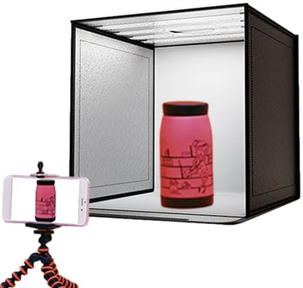 Scatola Luminosa Per Studio Fotografico Da 40 Cm, Cabina Per Fondale Dimmerabile Pieghevole Con Illuminazione, Kit Da Tiro Lightbox Portatile Per La Fotografia Di Prodotti