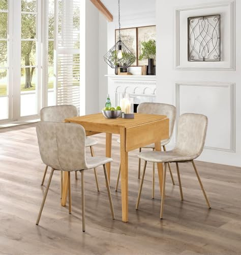 Hallowood Furniture Ledbury Extendable Oak Dining Table and Chairs Set 4