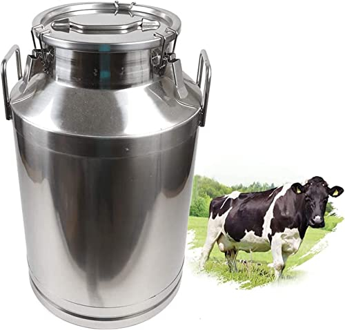 Bidon de transport de lait en acier inoxydable 304, seau à lait de 12 à 60 L, baril d'huile, seau à vin, pichet à lait avec couvercle scellé en silicone pour récipient de stockage de liquides, a