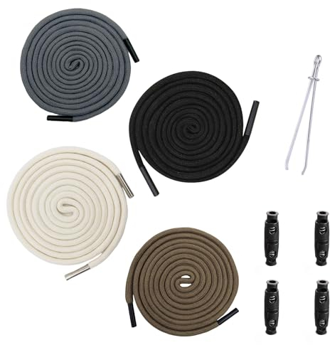 Kordel für Jogginghose, Kordel für Hoodie,Hosenband Kordelzug 4pcs 160cm mit Metallverschluss-Enden und Durchziehnadel, Ersatz Kordelanten für Jogginghosen, Hoodies, Sweatshirts,Kordel Stopper x 4