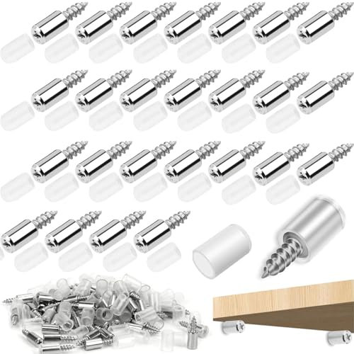 100 Pcs Taquet Etagere, Support Etagere, Taquets pour étagères Support d'Étagère Étagère Broches Cheville Supports de Plaque en Métal pour Meubles Placard Bibliothèques
