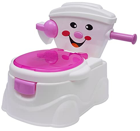 MINRS Töpfchen Für Kinder, Realistische Kindertoilette, Mit Papierhalter, Rutschfeste Griff Baby Potty Training Toilet, Kindertöpfchen, Potty für Kleinkinder Baby Toilette (Blau)