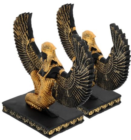 FUNOMOCYA 2stücke Göttin-skulptur Aus Harz Ägyptische Statue Für Dekoration Figuren Für Schreibtisch Und Sammlerstücke Passend Zu Verschiedenen Raumstilen