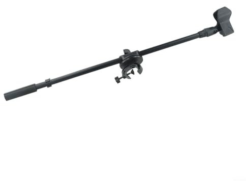 Asta per microfono in metallo e plastica, morsetto regolabile, lunghezza 55 cm (clip B)