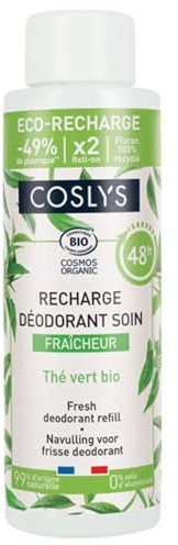 Coslys Recharge Déodorant Soin Fraîcheur Thé Vert Bio 100ml