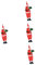 Garneck 4 Stück Weihnachtsfensterdekoration Christbaumschmuck Weihnachtsbaum Klettern Santa Weihnachten Klettern Santa Den Weihnachtsmann in Die Luft Jagen Santa Kletterseil Stoff