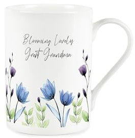 Great Grandma Gift Mug - Blooming Lovely Floral Bone China Cup - Tea/Coffee Present Mug