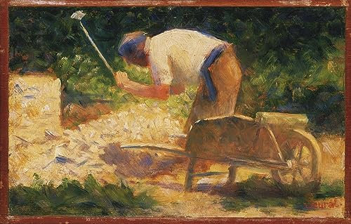 HCOTZHPY Berühmt Leinwand Wandbild Kunstdruck Leinwand Malerei Poster Der Steinbrecher von Georges Seurat Leinwand Plakat für Flurdekoration 60x90cm