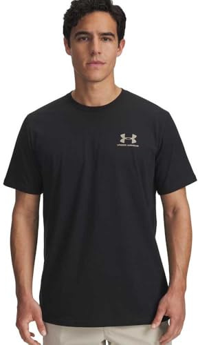 Under Armour Herren Sportstyle Colorblock T-Shirt, (003) Black/City Khaki, Klein