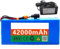BDBLFLTZ Batteria agli ioni Litio per Bici elettrica 48 V 42 Ah 13S3P con caricabatteria Protezione BMS Integrata Ideale per Motori Bici elettriche 200-1500 W T