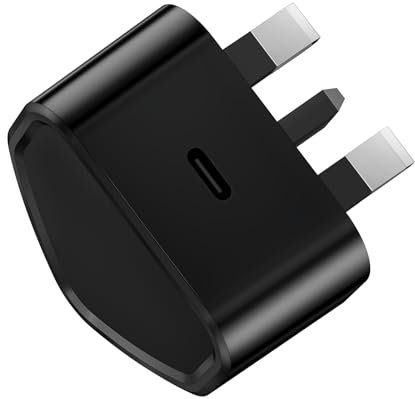 USB C Charger 25W, USB C Plug Fast Charge, USBC Charger Plug UK Type C 3.0 PD Power Adapter Charger Head, C Charger Plug for iPhone 16 15 14 13 12 11 Pro Max XS XR, Samsung Galaxy S24 S23, iPad