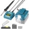 Stazione di saldatura senza fili per batteria Makita 18V - Kit saldatore elettrico con display LCD digitale, riscaldamento rapido per fai-da-te e riparazione di elettrodomestici (batteria non inclusa)