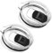 2 Pack Magnetic Slider Replacement Lid Compatible with Ember First and Second Generation Mugs, 14 oz, Splash-Proof, Black/Clear