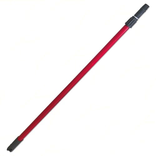 Sicignano | Manico Telescopico per Scopa Universale Allungabile 77-150 cm Rosso, in Plastica e Alluminio, Resistente e Solido, per Pulizie e Giardinaggio (1)