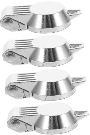 Ciieeo 4pcs Cover Small Round Lock Protector Zinc Alloy Chrome Plated Dust Cover for Engineering Vehicles Machinery Equipment Cam Lock