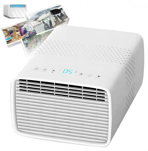Aire acondicionado para autocaravana, mini aire acondicionado portátil para camping y hogar, con pantalla digital y control remoto para ventana, tamaño de habitación de 4 a 6 m², pequeño ven