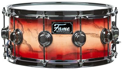 Fame Fortress Snare 14x6,5 Red Burst - Snare Drum