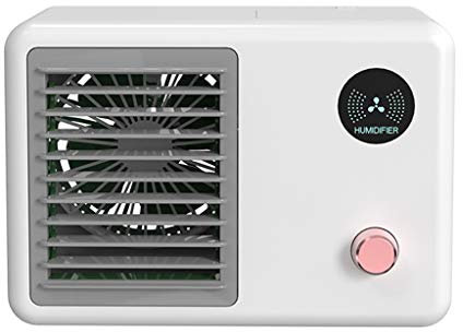 Yzdysg Ventilador eléctrico, humidificador de aire de escritorio, enfriadores de aire de refrigeración móviles, ventilador pequeño USB para oficina