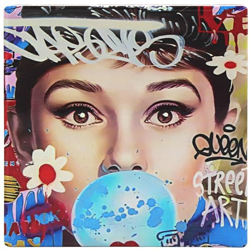 Lesser & Pavey Urban Art Fashion Icon Coaster For Home & Office | Stylish Coasters For Kitchen & Dining | Durable Drink Coasters For Tabletops | Decorative Home Accessories for Drinks & Tables