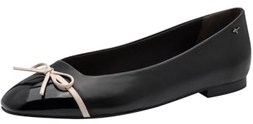 Tamaris Damen Ballerina flach, schwarz, 36 EU