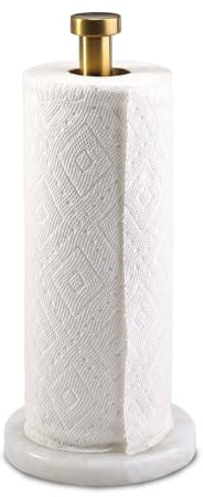 Küchenrollenhalter Stehend, Natürlicher Marmor Küchenpapierhalter φ15x32cm
