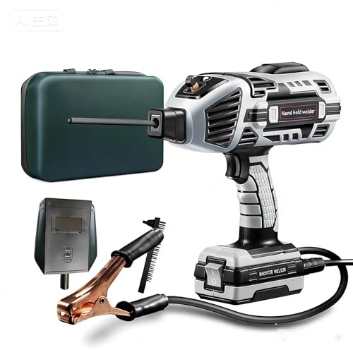 Máquina de soldadura de arco portátil de 220 V, 20 a 120 A, ajuste continuo, máquina de soldadura para electrodos 2,5/3,2 mm, ligera y compacta para soldadura de hogar y bricolaje (gris)