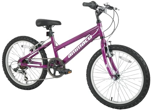 Ammaco Eternity 6 Speed Girls Mountain Bike 18 Wheel Purple/White Age 6+
