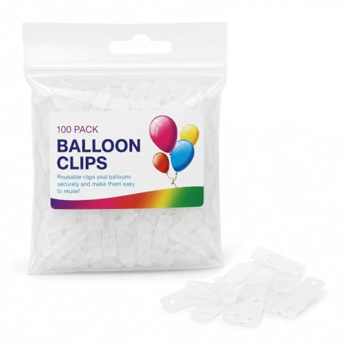 MAR 100 Balloon Sealing Clips | Reusable, Balloon Ties & Rings, Parties
