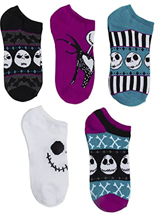 Disney Nightmare Before Christmas 5 Pack No Show Socks Chaussette décontractée Femme (lot de 5)