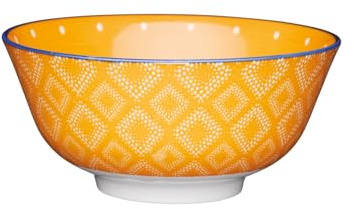 Kitchen Craft Glazed Stoneware Bowl Orange Spot