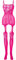 Creamlin Maillot de corps en résille pour femmes avec une seule pièce (Rose)