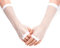 SAVITA Lange Fischnetz Handschuhe für 80er Kostümabend Partyzubehör (1 Paar) (White)