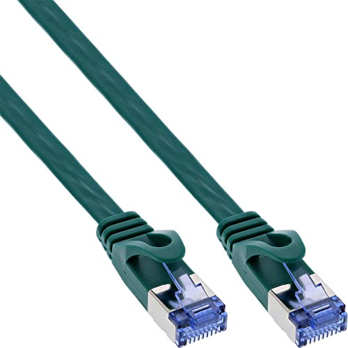 InLine 71814G Patchkabel flach, U/FTP, Cat.6A, grün, 1,5m
