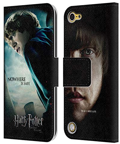 Head Case Designs Offizielle Harry Potter Ron Weasley Deathly Hallows VII Leder Brieftaschen Handyhülle Hülle Huelle kompatibel mit Apple iPod Touch 5G 5th Gen