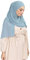 Hijab zum Einfädeln, komplett Crêpe-Chiffon, mit integrierter Mütze Gr. Einheitsgröße, himmelblau (Bleu ciel)