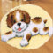 AYYDS 50cm Knüpfteppich Set Teppiche Knüpfen Kreuzstich Set für Kinder und Erwachsene DIY Handgefertigt Knüpfset Latch Hook Rug Making Werkzeug Kit (Hunde A)
