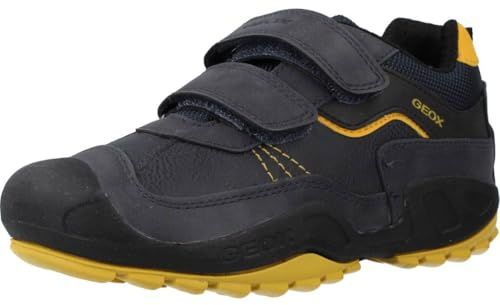 Geox Jungen J New Savage Boy A Schuhe, Navy Ochreyellow, 32 EU