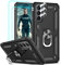 LeYi Custodia per Samsung Galaxy S21 FE 5G con 2 pellicole proteggi schermo in vetro temperato e 2 pellicole per fotocamera, custodia protettiva in metallo per cellulare, colore: nero