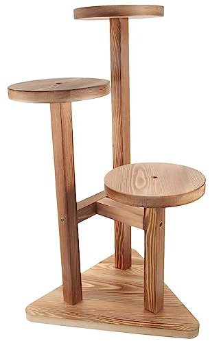 Yardwe Table De Plantes Dintérieur Porte-pots De Fleurs Pour Lextérieur Support De Plante En Bambou Étagère à Fleurs En Pot Support De Pot De Plante Porte-fleurs Tabouret En Bois Coin