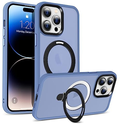 CoolGadget Case für iPhone 13 Pro Max, kompatibel mit MagSafe Schlanke Schutzhülle mit Ringhalter und MagSafe-Unterstützung, Blau