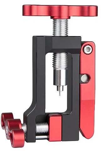 Conductor de herramienta de aguja de bicicleta, MoreChioce Tubo hidráulico de Bicicleta Accesorio de inserción de Aguja Conductor Herramienta con Cortador de Manguera hidráulica, en forma de T, Rojo
