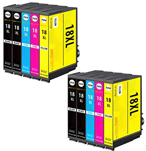 Amaprint 10 Patronen kompatibel mit Epson 18XL Multipack für Expression Home XP205 XP215 XP225 XP302 XP305 XP312 XP315 XP322 XP325 XP402 XP405 XP412 XP415 XP422 XP425