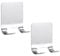 YIHHOW 2 Pack Razor Holder, Stainless Steel Self Adhesive Hooks, Heavy Duty Bathroom Hooks, Stick on Wall Adhesive Hangers