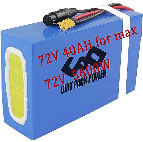 (UK Warehouse) 72V 40AH Ebike Battery for 72V 5000W 4000W 3000W 2500W 2000W 1500W 1000W Ebike, Go-kart, Scooter, Waterproof Lithium Battery Pack with Charger