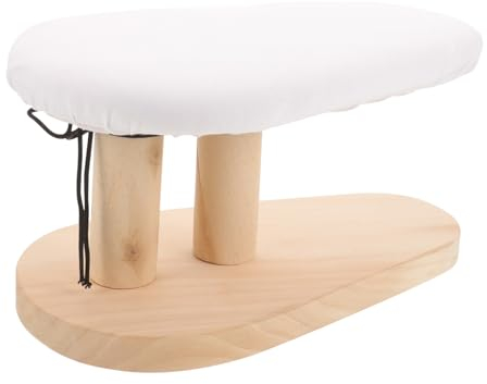 Alipis Multifunktionales Bügelbrett Aus Holz Mit Gepolsterten Armen Hitzebeständig Kompakter Bügelhocker Für Haushalt Und Hemden