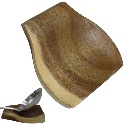 Amore Legno Sforza Poggiamestolo in Legno, Utensile Poggia Posate Cucchiaio e Mestolo, Posa Mestoli, Porta Cucchiaio Cucina, Appoggia Utensili e Accessori, Portamestolo Made In Italy (B)