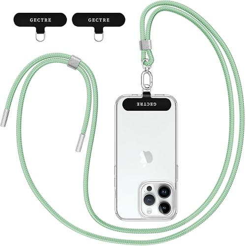 Gectre Handykette Universal, Geeignet für alle Smartphones, mit 2 Stück Universelles Patch, Handyband passend für alle Standard Handyhülle (Matcha-Grün)