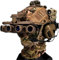 Airsoft Taktisch Helm Set, Militär Fast Protective Helmet with Tactical Headset Und Helmüberzug Full Protect Taktischer Visier, Teleskop-Modell NVG Halterung